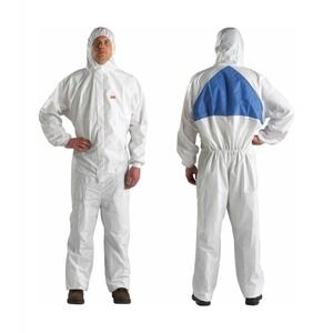 3М Disposable Protective Coverall 4540+ 3XL White/Blue‎ Type 5/6, 25 EA/Case